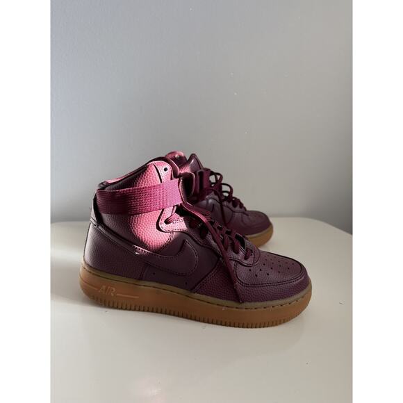 Women's Nike Air Force 1 High SE Maroon Gum Athletic 860544 600 Size 6 - Picture 3 of 11